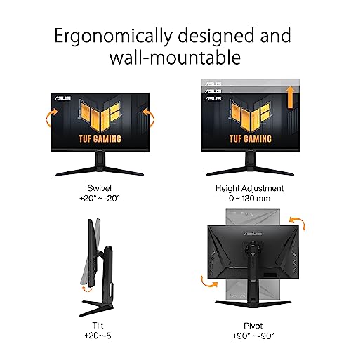 ASUS TUF Gaming 27" 2K HDR Monitor (VG27AQ) - QHD 165Hz 1ms G-SYNC Compatible D14623