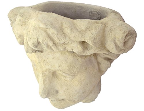 Garden Goddess Bust Wall-Mounted Head Planter 12-Inch Cast Stone Z613