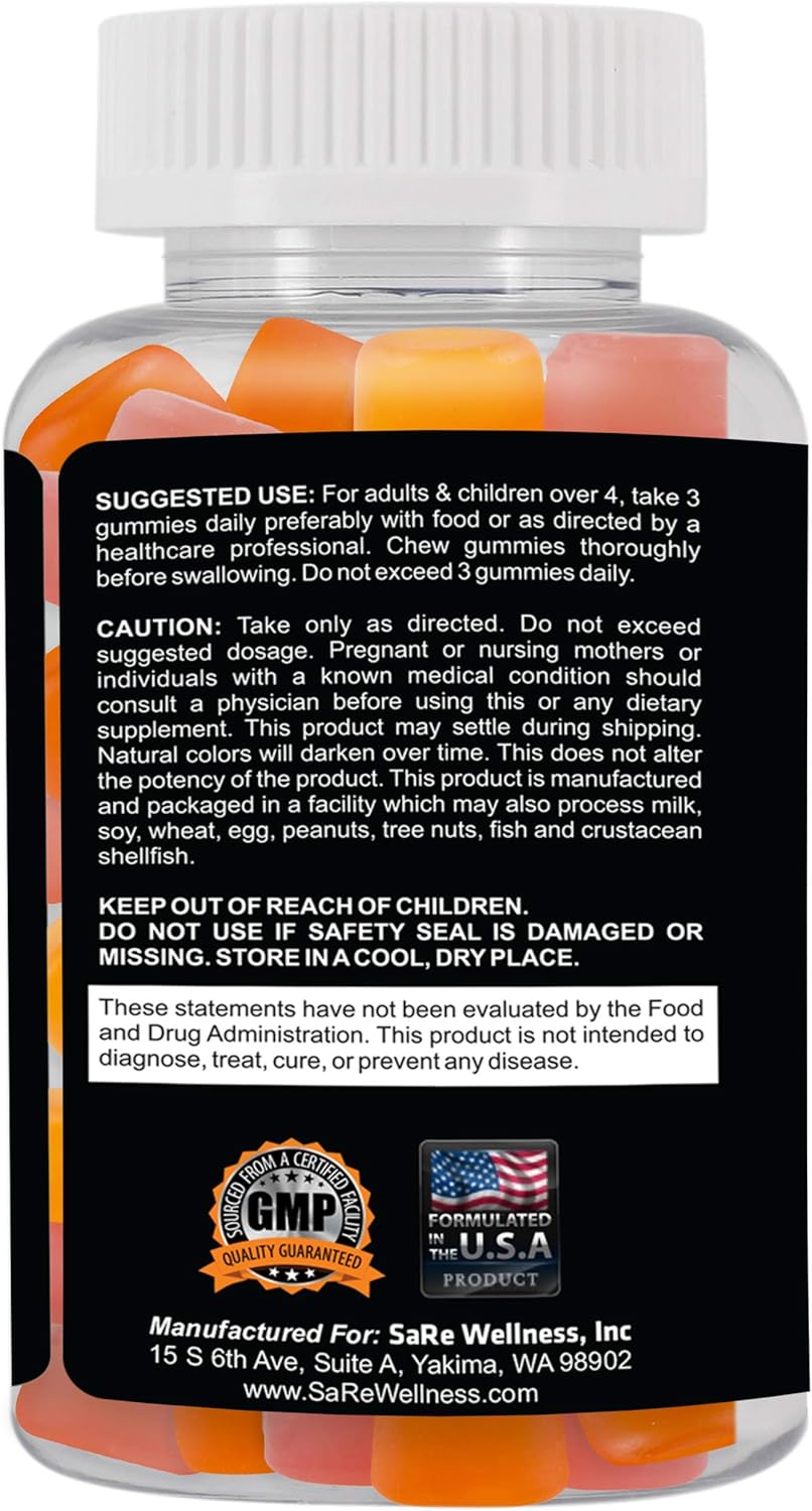 Fiber Max Vegan High Fiber Gummies for Adults & Kids, Prebiotic Inulin, 90 Count P222371