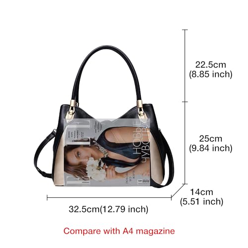 FOXLOVER Genuine Leather Women's Top-handle Tote Handbag H404