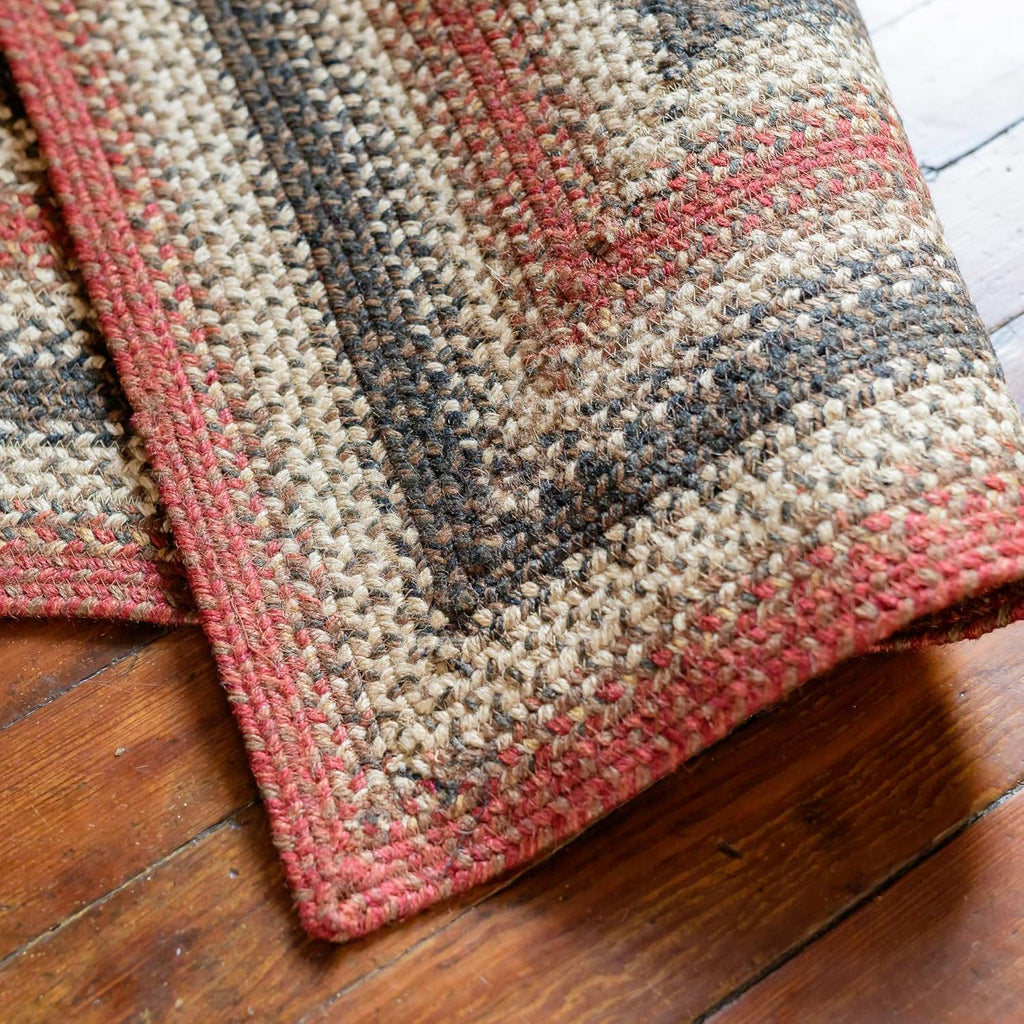 Homespice Chester Red Braided Oval Rug 27x45 H140076