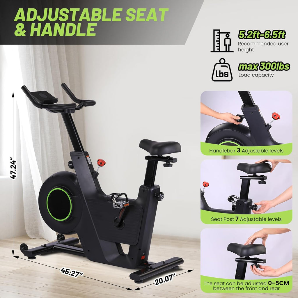 Exercise Bike, Indoor Cycling Bike with Magnetic Resistance, Low Noise G8605