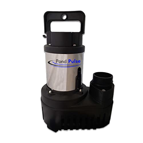 HALF OFF PONDS Pond Pulse 6,500 GPH Hybrid Drive Submersible Pump for Ponds, Water Gardens and Pond Free Waterfalls w/ 30' Power Cord - PP-6500