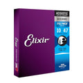 Elixir Strings, Acoustic Guitar Strings, 80/20 Bronze with POLYWEB Coating, Longest-Lasting Warm Tone with Comfortable Feel, 6 String Set, Extra Light 10-47
