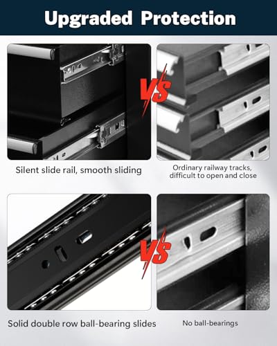 5-Drawer Rolling Tool Chest with Brake Casters, Black E95317