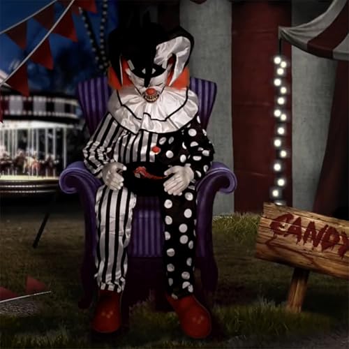 Haunted Hill Farm Soul Sucker Demon Reaper with Child by Tekky, Motion-Activated Halloween Animatronic Q202293