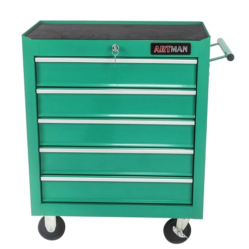 5-Drawer Rolling Tool Cart with Wheels, Black V51953