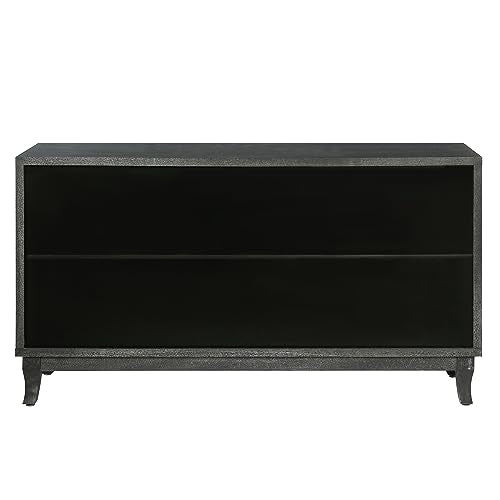 Vintage Sideboard Cabinet with 4 Doors, Adjustable Shelves, Taupe Grey U86706