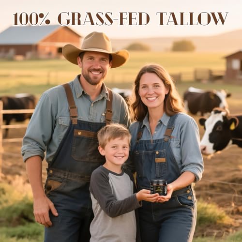 Beef Tallow and Honey Balm for Face and Body, Organic Grass-Fed, 120g B486324