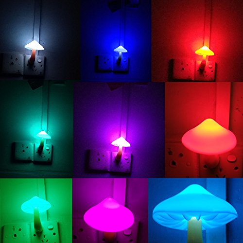 AUSAYE 4 Pack Plug in Mushroom LED Night Light for Bedroom R30736
