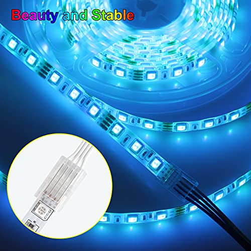 RGBZONE 4 Pin 10mm LED Strip Connector Kit with Extension Wire Z746880