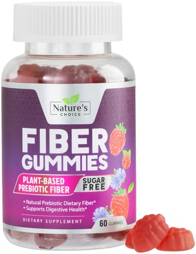 Sugar Free Fiber Gummies for Adults, Daily Prebiotic Fiber Supplement & Digestive Health Support - Supports Regularity & Digestive Health, Nature's Plant Based, Non-GMO, Berry Flavor - 120 Gummies