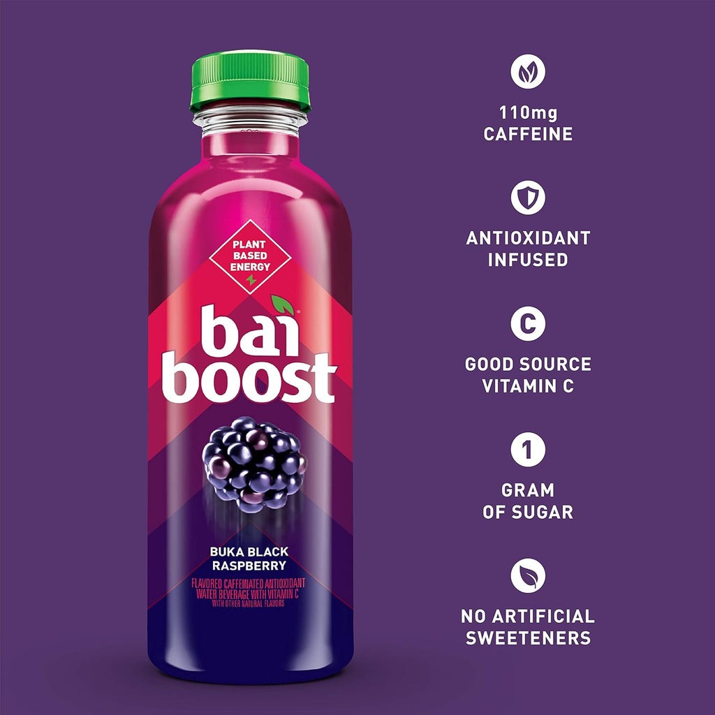 Bai Boost Buka Black Raspberry Antioxidant Beverage, 18 fl oz, 6-Pack M1941