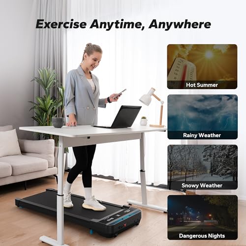 MERACH Walking Pad, 2 in 1 Under Desk Treadmill with Remote Control Q756