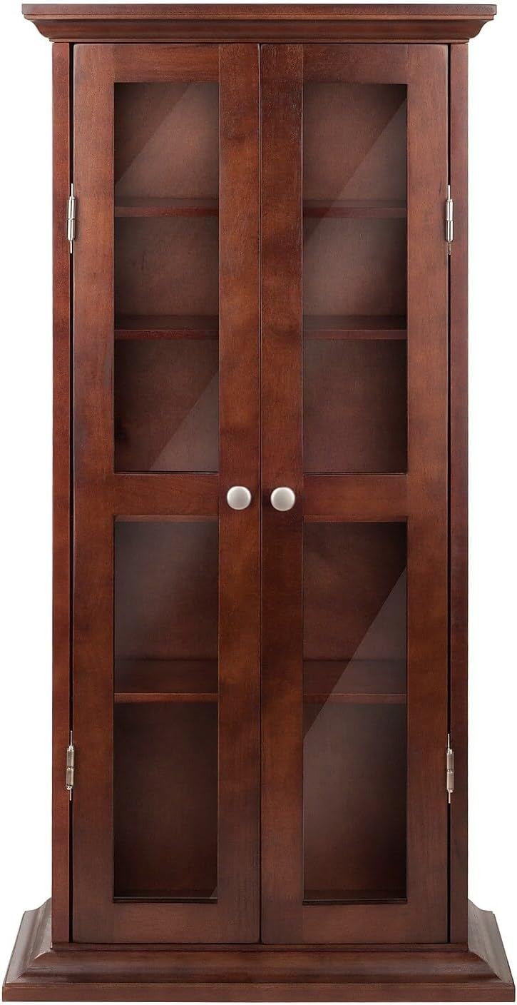 Winsome Wood DVD/CD Cabinet - Antique Walnut Finish O41128