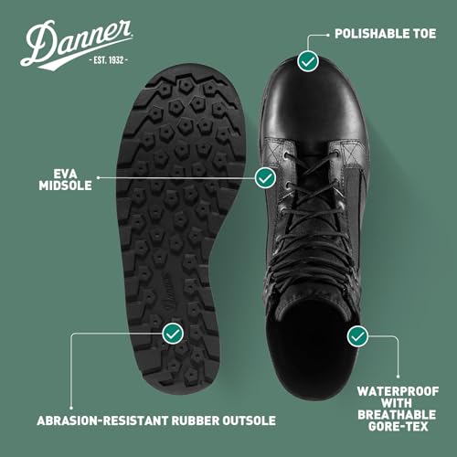 Danner Tachyon GTX 8" Tactical Boots for Men, Waterproof Leather D333555