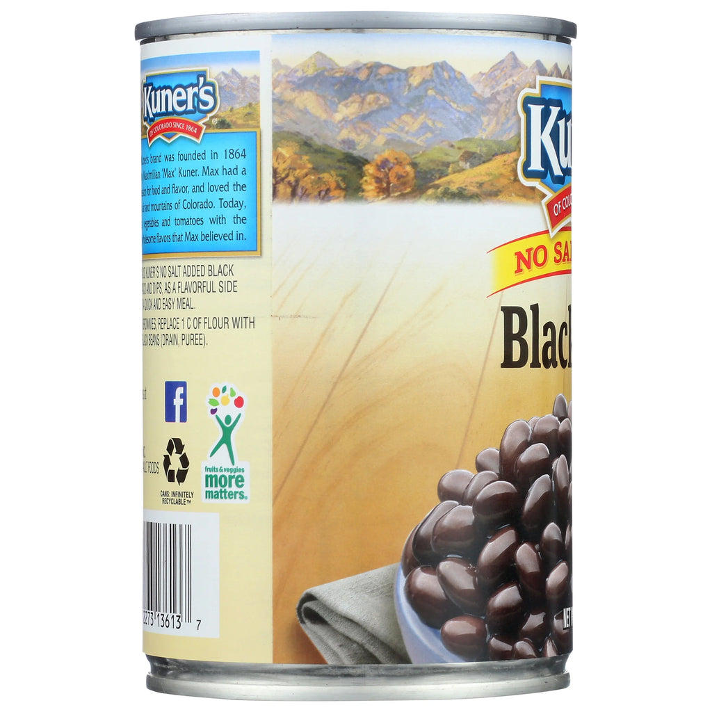 Kuner's Black Beans No Salt Added 15 oz. Can O5048