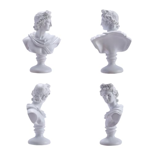 David Head Bust Statue Greek Mythology Home Decor White T62916