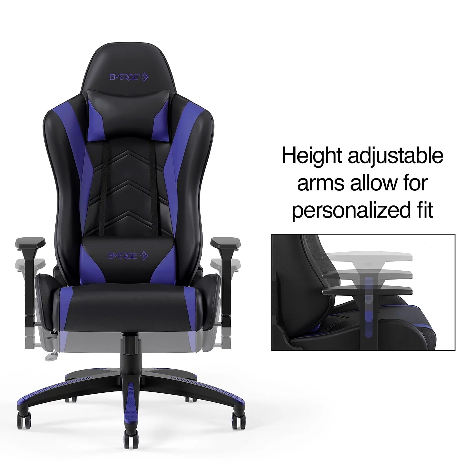 Staples Vartan Gaming Chair Blue D78454