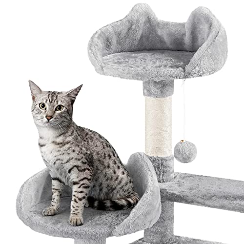Yaheetech Cat Tree 67in Large Cat Tower with Scratching Post & Condo L69180