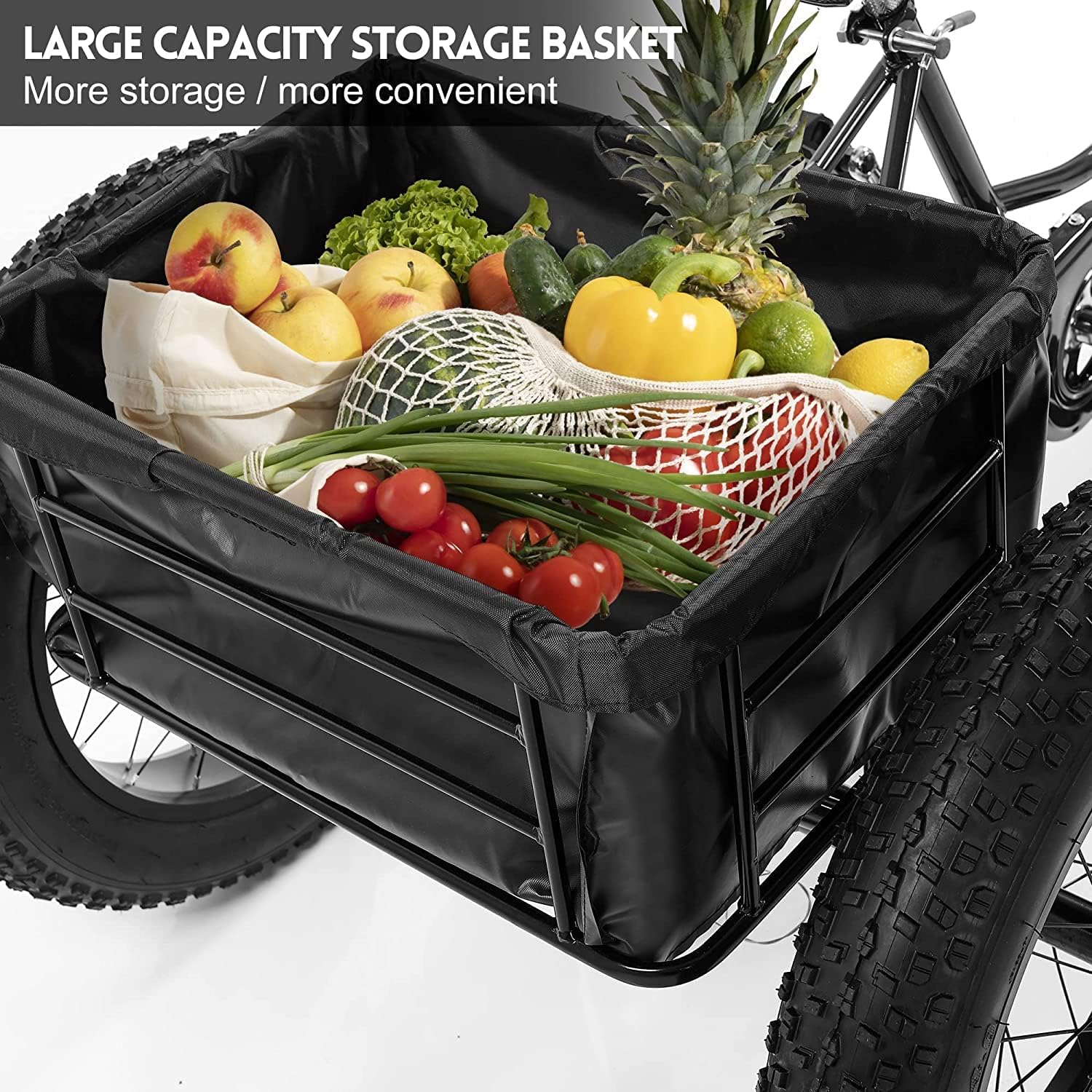 20" Fat Tire Adult Tricycle, 7 Speed Three Wheel Cruiser Bike P290279
