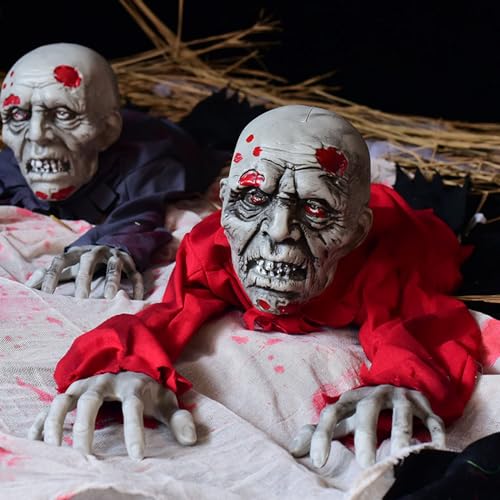 Halloween Zombie Groundbreaker Decoration with Glowing Eyes for Haunted House Yard B69995