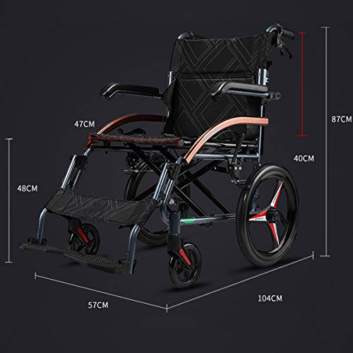 Super-light Magnesium Alloy Self-Propelled Wheelchair with Dual Brake, 18" Seat X462