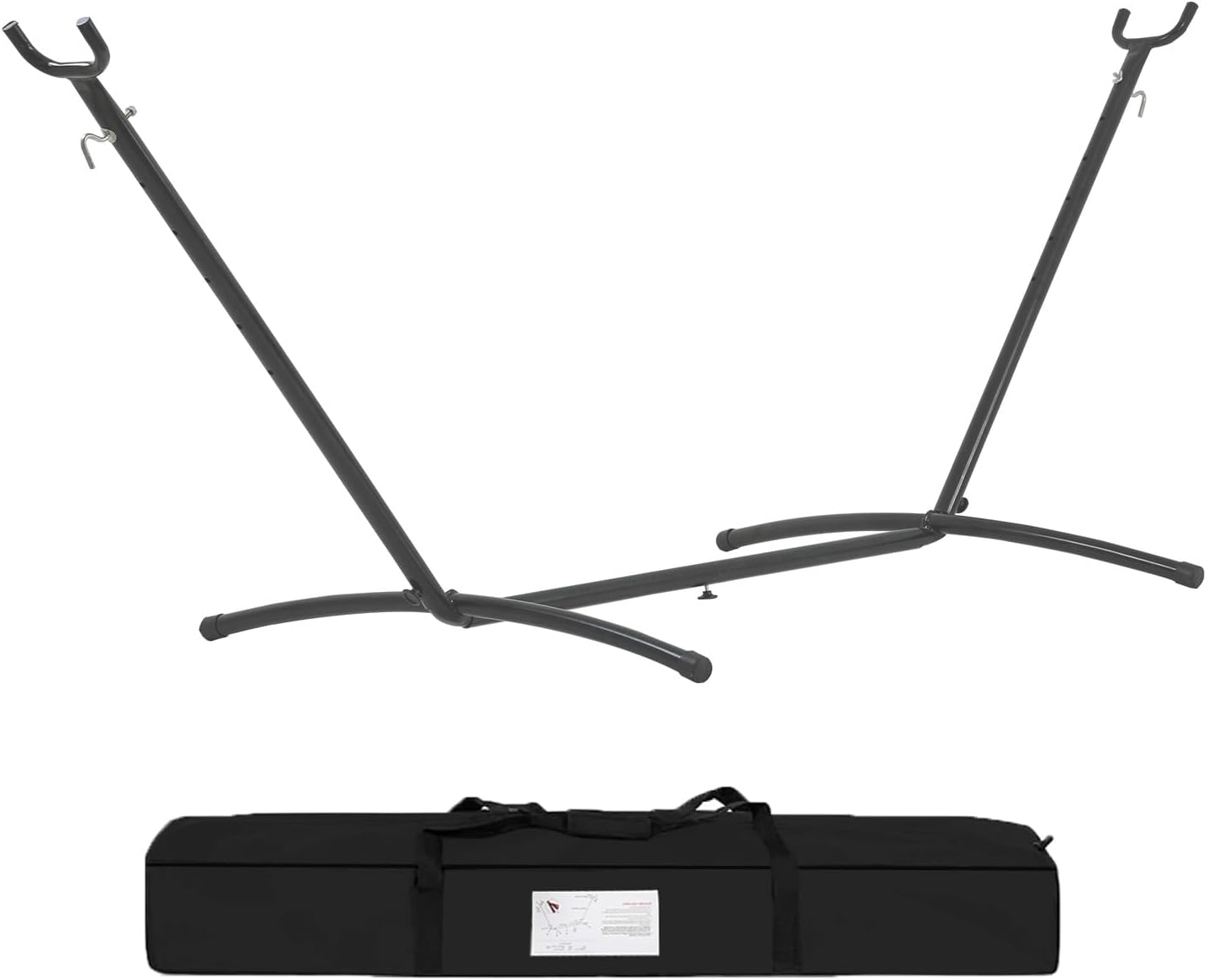 Hammock Stand Hanging Chair Stand Heavy Duty Steel Sensory Swing Stand Weather & Rust Resistant Adjustable Portable Stand 400lbs with Carrying Bag for Lounger,Porch,Indoor,Outdoor,Patio(Stand only)