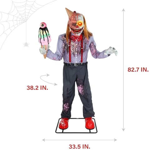 Haunted Hill Farm Soul Sucker Demon Reaper with Child by Tekky, Motion-Activated Halloween Animatronic Q202293