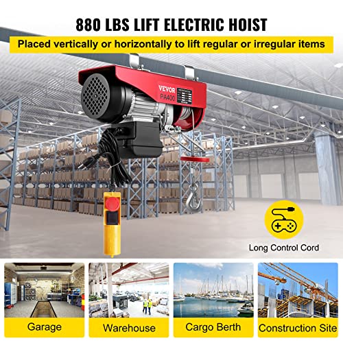 VEVOR 880LBS Electric Winch 110V with Wireless Remote Control A18997