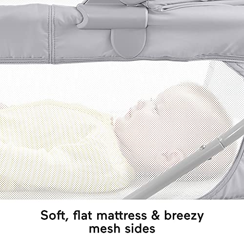 Fisher-Price Portable Baby Crib Soothing View Vibe Bassinet with Music & Vibrations, Moonlight Forest W2074
