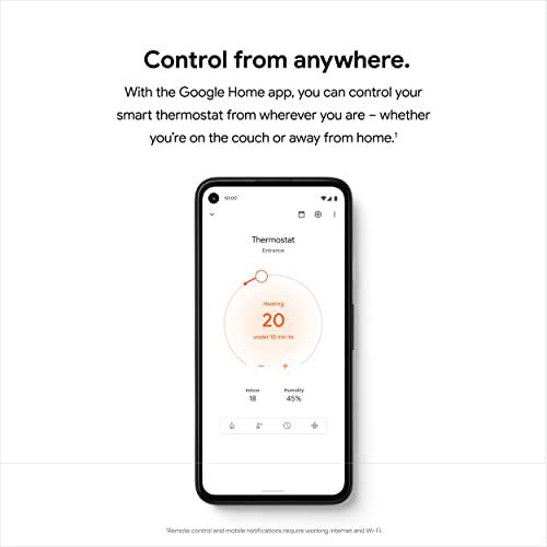 Google Nest Smart Programmable WiFi Thermostat Snow (Renewed) H964