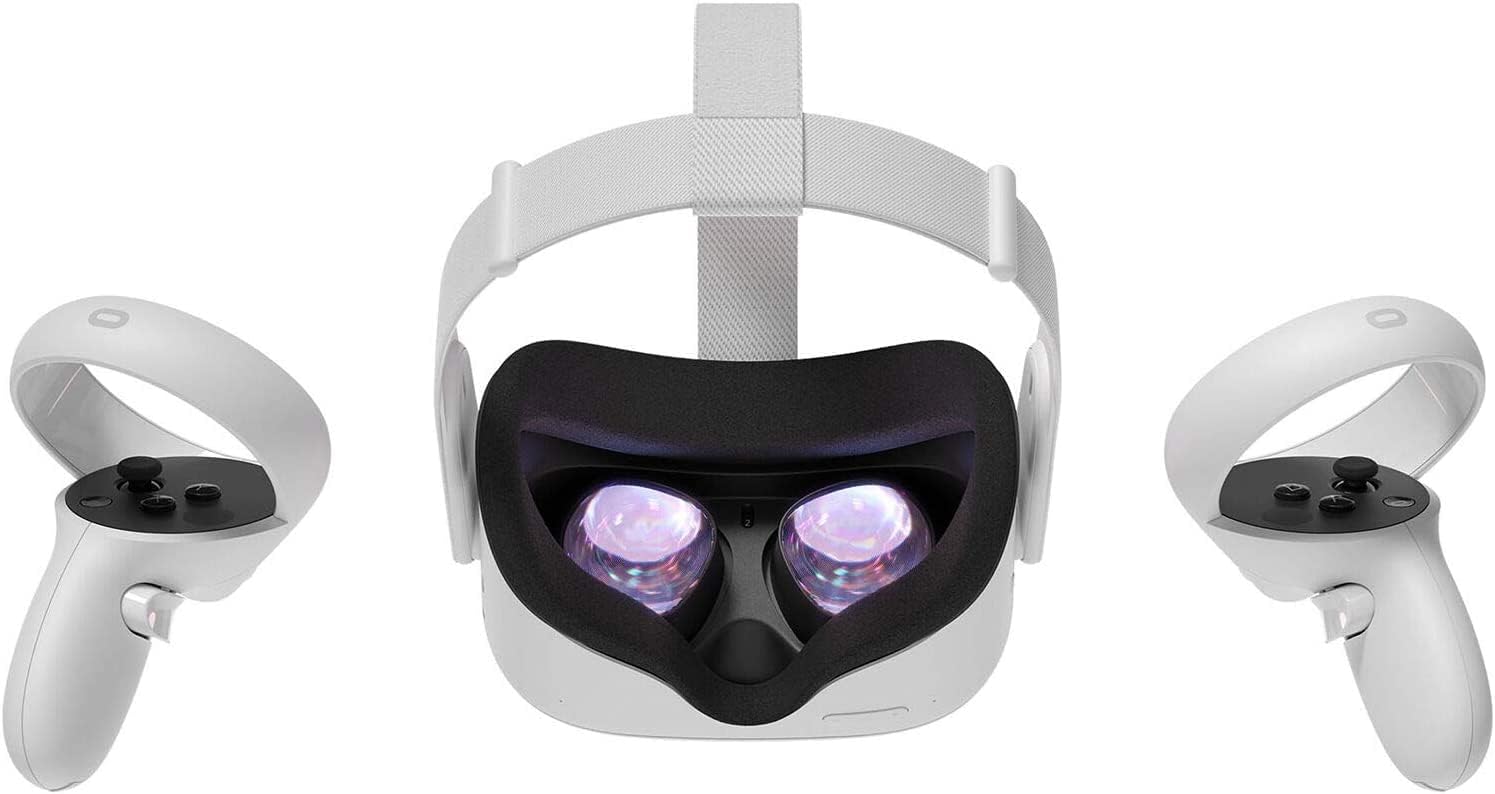Oculus Quest 2 Gaming VR Headset 128GB Set, White Q2331