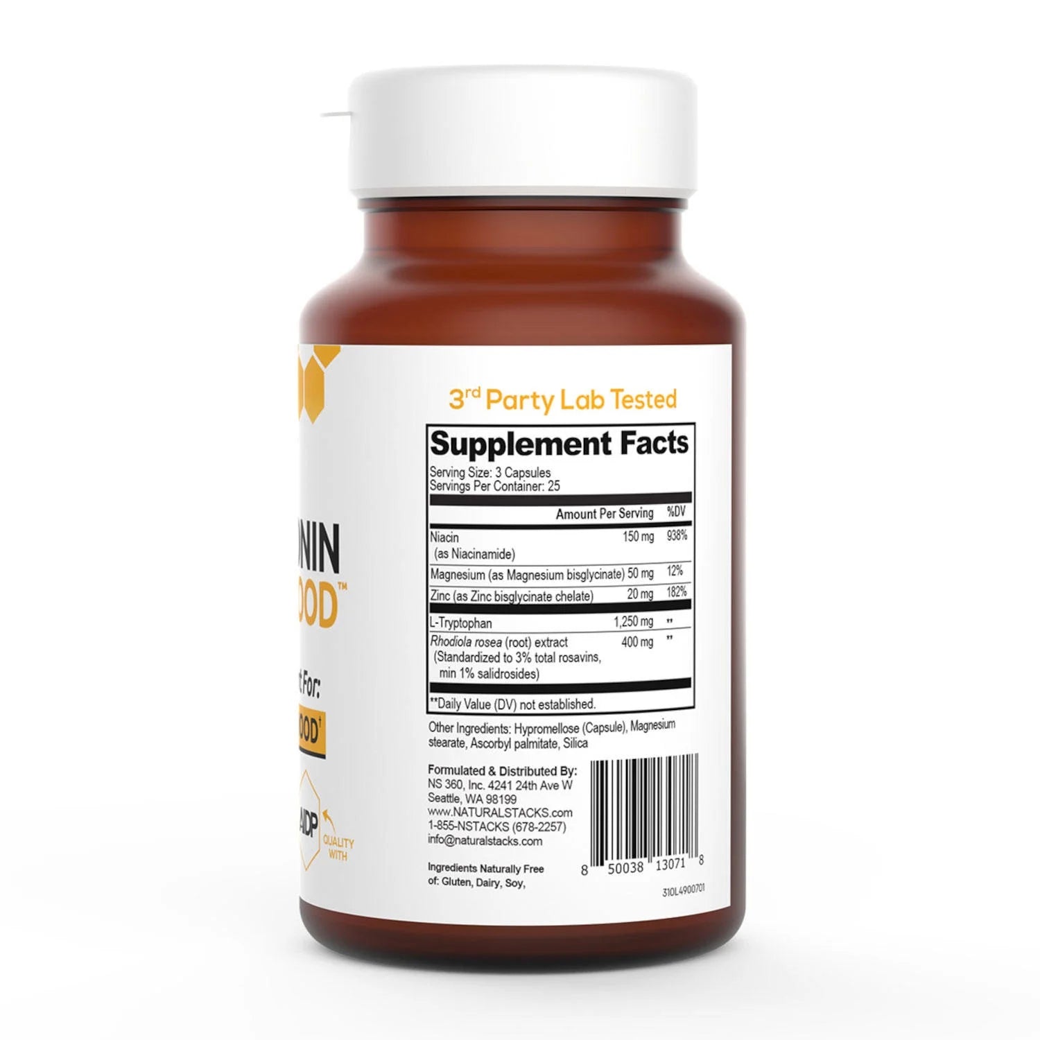 Natural Stacks Serotonin Positive Mood Capsules, 75 Count L851882