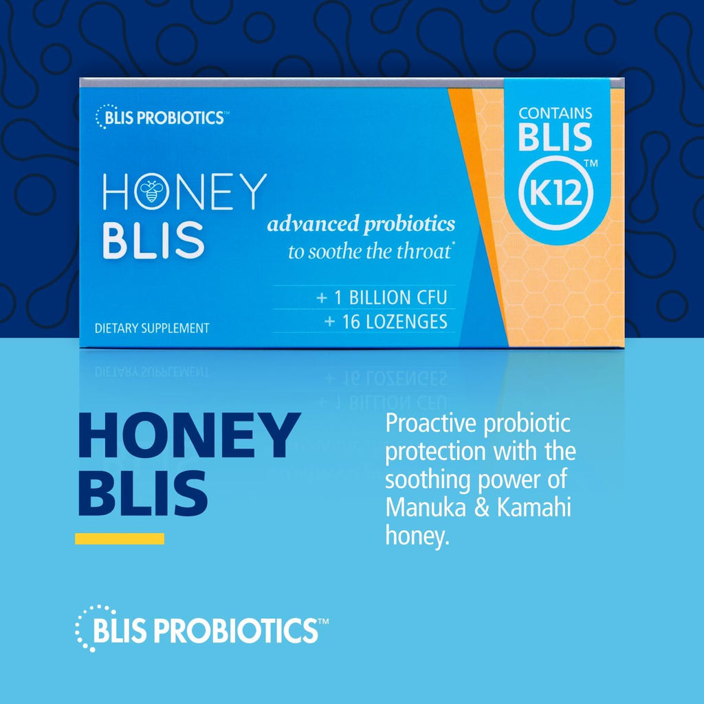 BLIS HoneyBlis Oral Probiotic Throat Lozenges with Manuka Honey, 16 Count I245854