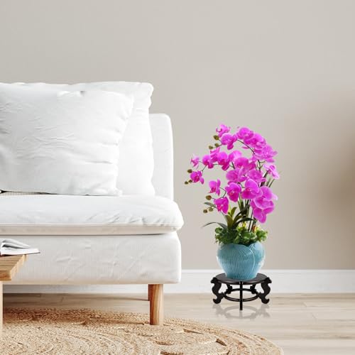 Yoiemivy 8 Inch Wooden Plant Stand Indoor Oriental Style N675