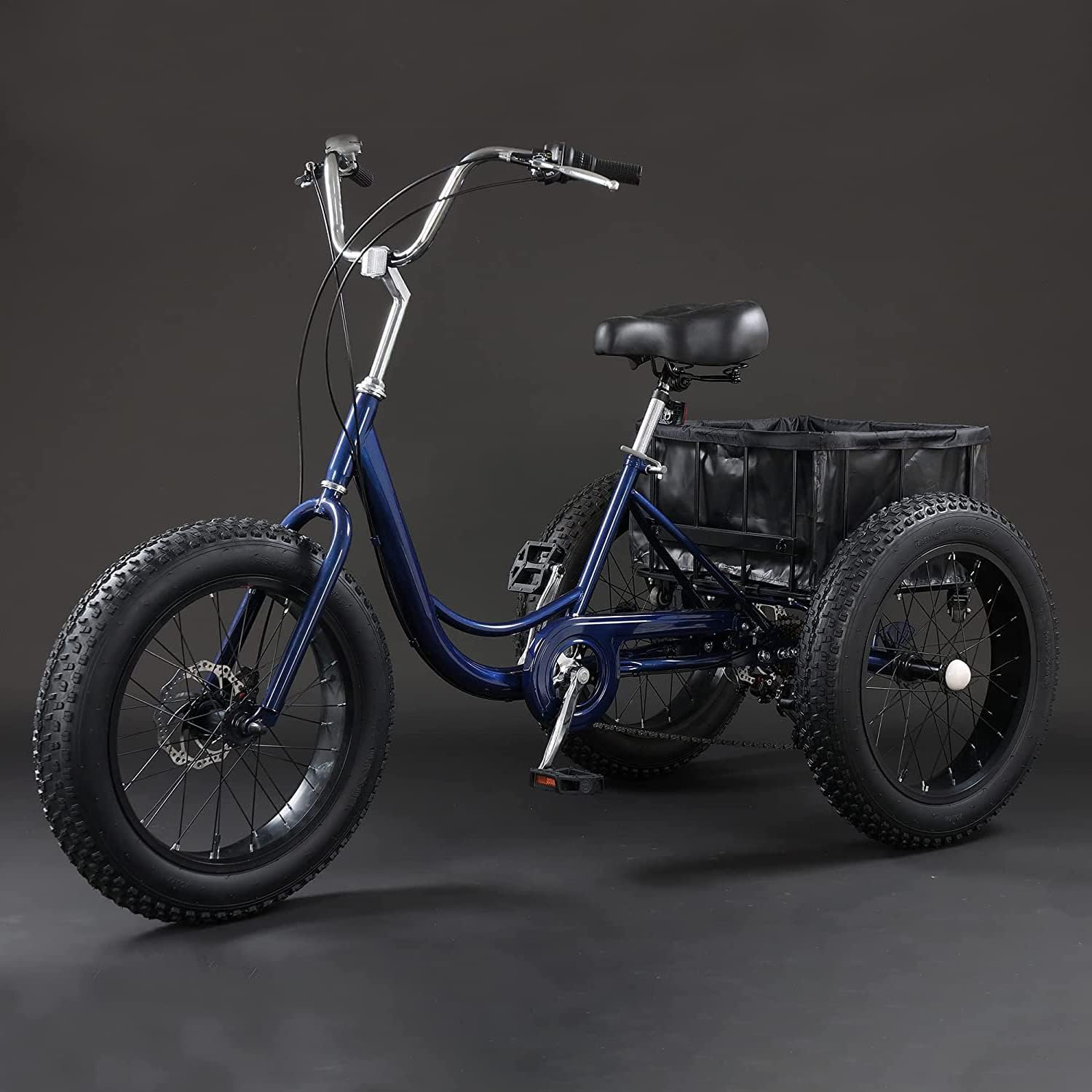 20" Fat Tire Adult Tricycle, 7 Speed Three Wheel Cruiser Bike P290279