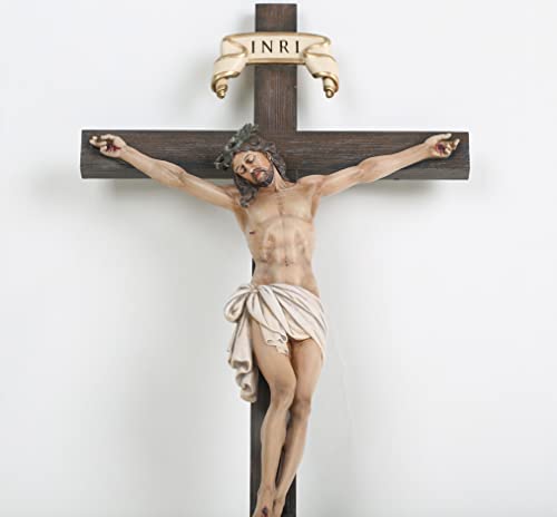 BC Catholic Crucifix Wall Cross 24" H Jesus Christ Indoor Home Decor Q2061