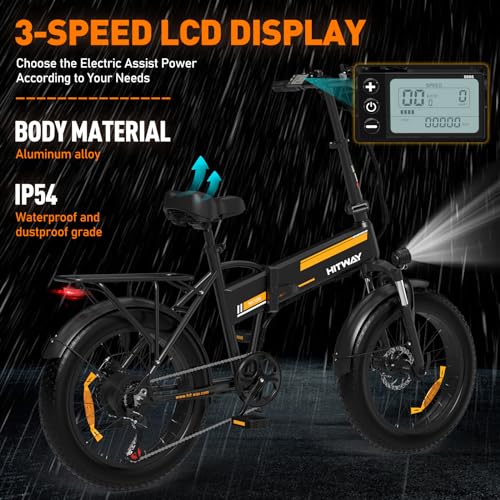 Foldable Electric Bike for Adults 750W 48V 12AH Fat Tire H4741