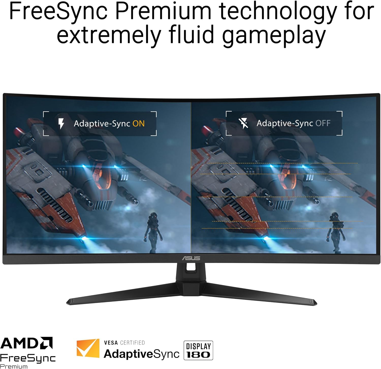 ASUS TUF Gaming 34” Ultra-Wide Curved Monitor (VG34VQ3B) – QHD 180Hz FreeSync H106919