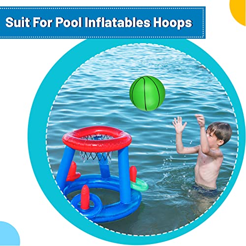 5 Inch PVC Mini Basketball for Indoor Hoops, Soft Rubber Replacement Balls (4 PCS with Air Pump) Z877817