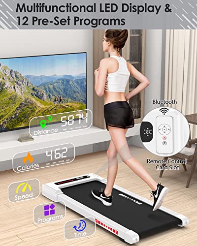 Walking Pad Under Desk Treadmill 2 in 1 with Remote Control, 265 lbs Capacity G28245