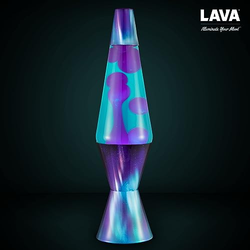 Lava® Lamp 14.5" Aurora Borealis Purple Wax Blue Liquid O161124