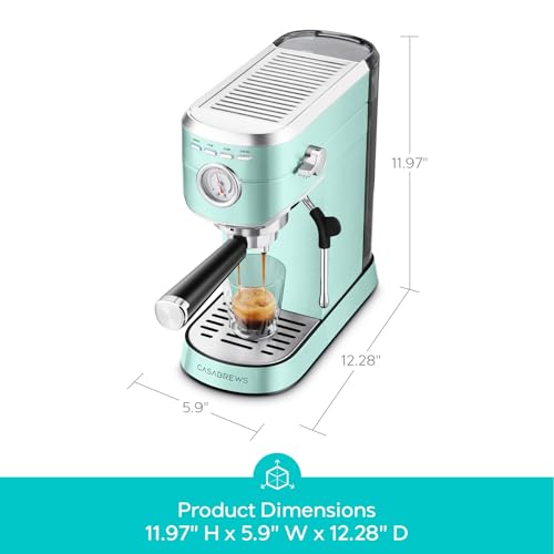CASABREWS CM5418 Espresso Machine 20 Bar, Compact Espresso Maker with Milk Frother, Stainless Steel, Silver K680