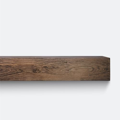 Modern Fireplace Mantel Floating Shelf Hand Crafted Brown 48Lx6Hx8D Z803083