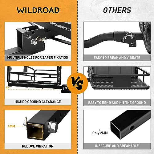 Wildroad Hitch Cargo Carrier 500 LBS with Waterproof Cargo Bag O941