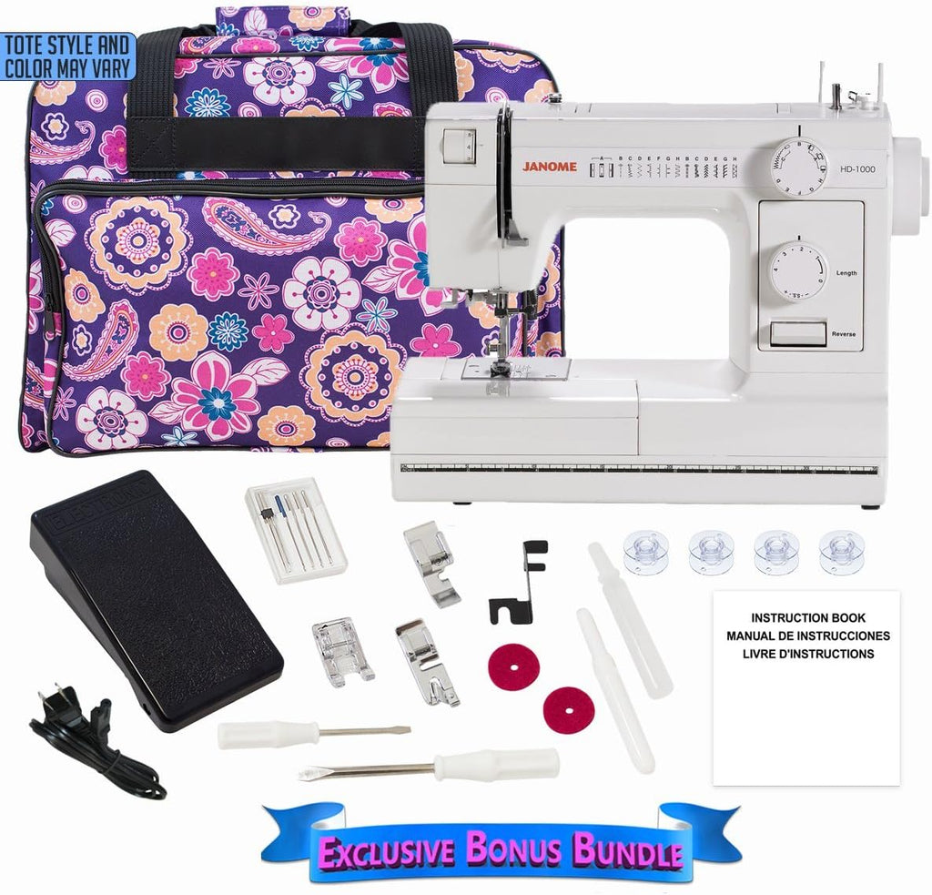 Janome HD1000 Sewing Machine with Exclusive Bonus Bundle