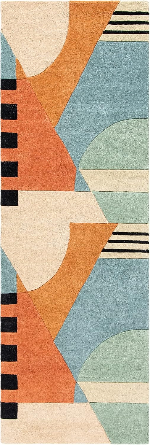 SAFAVIEH Rodeo Drive Collection Runner Rug - 2'6" x 10', Gold, Handmade Wool K1082