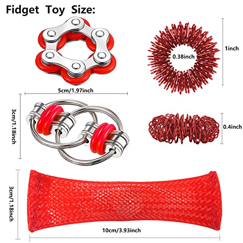 8Pcs Fidget Cube Toys Pack with Flippy Chain and Sensory Spinner Set Y219888