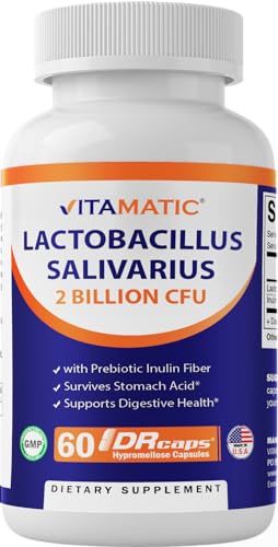 Vitamatic Lactobacillus Salivarius 2 Billion DR Capsules, 60 Count J972086